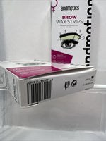 (2) Andmetics Brow Wax Strips-Perfect results natural look Cooling Calming Wipes