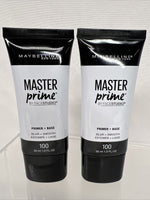 (2) Maybelline Master Prime Primer, 100 Blur + Smooth Universal Base