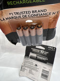 (2) Duracell Rechargeable AAA Batteries DX2400 NiMH 1.2 V 4 Pack Imperfect