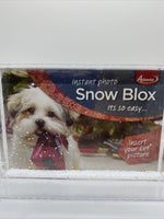 (3) Adventa Personalized Snow Globe Blox Instant Shaker 4"x6" Custom Photo Frame