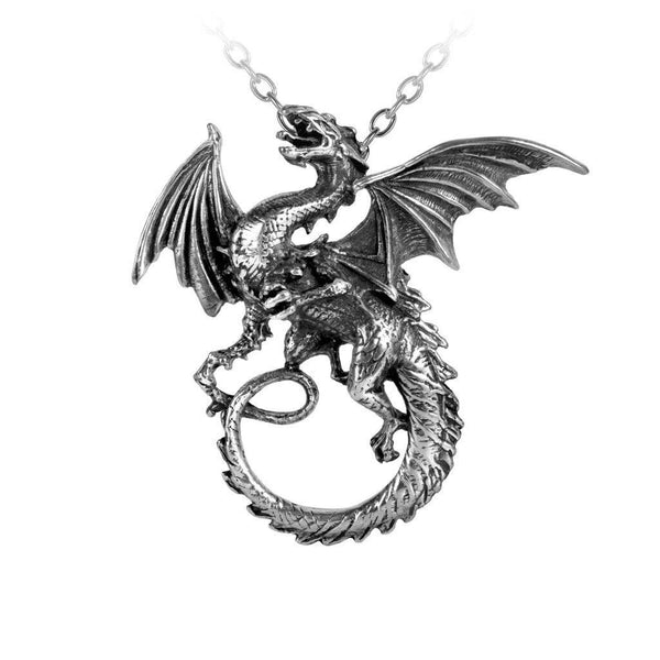 Alchemy Gothic P323  The Whitby Wyrm Pendant Necklace Dragons Serpent