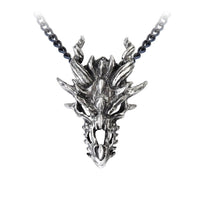 Alchemy Gothic P625  Dragon Skull Pendant Necklace Mythical Jewelry