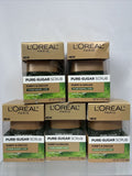 (5) L'Oreal Paris Pure Sugar Scrub Purify & Unclog 3 Pure Sugars + Kiwi 1.7 oz