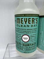 (2) Mrs. Meyer'S Aromatherapeutic Basil Scent Multi surface Cleaner Spray 16oz