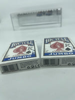 (2) Bicycle Jumbo Playing Cards Poker Gamble Casino Game New Sealed Decks Blue