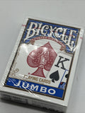 (2) Bicycle Jumbo Playing Cards Poker Gamble Casino Game New Sealed Decks Blue