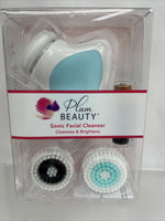 Plum Beauty Sonic Facial Cleanser 2 Speeds Battery Operated Brightens Cleanses