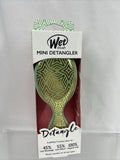 Wet Brush Mini Detangle Geometric Hair Brush Less Breakage Flex Mint Green Gold