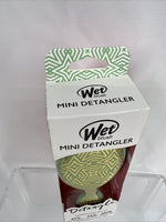 Wet Brush Mini Detangle Geometric Hair Brush Less Breakage Flex Mint Green Gold