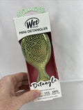 Wet Brush Mini Detangle Geometric Hair Brush Less Breakage Flex Mint Green Gold