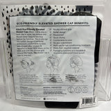 Kitsch Elevated Luxe Shower Cap Black & White Stripes Eco-Friendly Waterproof