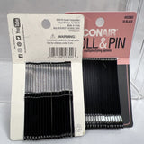 (2) Conair 18 Black Roll & Pin Clip Large Bobby Slider Style 55300Z COMBINESHIP
