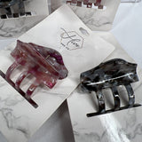 (4) Hive and Co. Jaw Claw Clip Pink Black White HAIR Geometric Grip Style