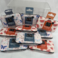 (9) Manicure Set 7pc Tweezer Scissors Metal File Case Butterfly Party Favor Gift