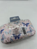 (9) Manicure Set 7pc Tweezer Scissors Metal File Case Butterfly Party Favor Gift