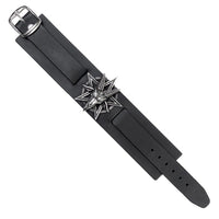 Alchemy A138 Baphomet Bracelet Gothic Wrist Black Leather Strap Buckle Goat Horn