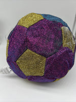 Hedstrom 8" Bouncy Soft Soccer Glitter Gold Pink Purple 3+ Inflatable Toy