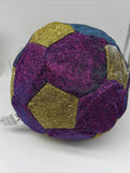 Hedstrom 8" Bouncy Soft Soccer Glitter Gold Pink Purple 3+ Inflatable Toy