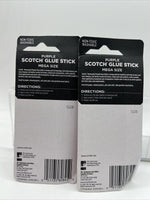(12) Scotch Purple Mega Glue Stick 1.4Oz  Fast Permanent Dries Clear Bulk Lot