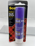 (12) Scotch Purple Mega Glue Stick 1.4Oz  Fast Permanent Dries Clear Bulk Lot