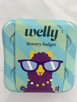 Welly Bravery Badges Standard Flex Fabric Floral Pattern Bandages 48ct Carry Tin