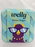 Welly Bravery Badges Standard Flex Fabric Floral Pattern Bandages 48ct Carry Tin