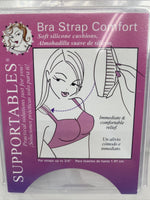 Supportables Bra Strap Comfort  Soft, Silicone cushions Pair Clear