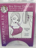 Supportables Bra Strap Comfort  Soft, Silicone cushions Pair Clear