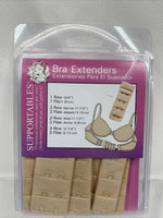 SUPPORTABLES BRA EXTENDERS 4 POSITION BRA BACK EXTENDERS 100% NYLON 4 PIECE