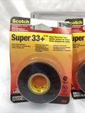 (3) 3M Scotch Super 33 Vinyl Plastic Electrical Tape 3/4x 37.5ft