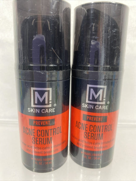 (2) Acne Control Serum by M skin care Prevent Breakouts Irritated Skin 1oz