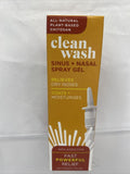 Clean Wash All Natural Soothing Nasal Spray Gel for Dry Noses Ideoto 1oz