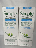 (2) Simple Water Boost Hydrating Gel Cream Face Moisturizer 1.7 oz