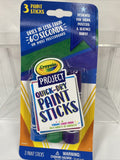 Crayola 3 Sticks Quick Dry Paint Sticks Dries In Less 60 Sec ￼purple Blue Green