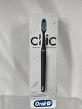 Oral-B Clic Manual Toothbrush Black/Chrome Magnetic Brush Holder Replaceable Hea