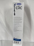 Oral-B Clic Manual Toothbrush Black/Chrome Magnetic Brush Holder Replaceable Hea