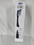 Oral-B Clic Manual Toothbrush Black/Chrome Magnetic Brush Holder Replaceable Hea