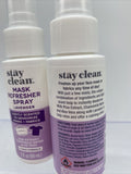 (2) Fabric & Mask Stay Clean Spray Essential Oil Deodorizer Lavender Refresh 2oz