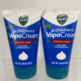 (2) Vick's Children's Vapo Rub Moisturizing￼Cream 3 oz. Soothing Vapors