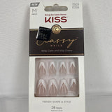 Kiss Classy 83604 Ballerina Coffin Medium French Tip Silk Dress Medium Pink