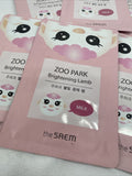 (6) the SAEM Zoo Park BRIGHTENING LAMB facial Sheet MASK Milk radiant glow