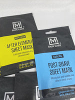 (12) M Skin Care Men's Facial Masks Post-Shave Moisturize Cooling After Elements