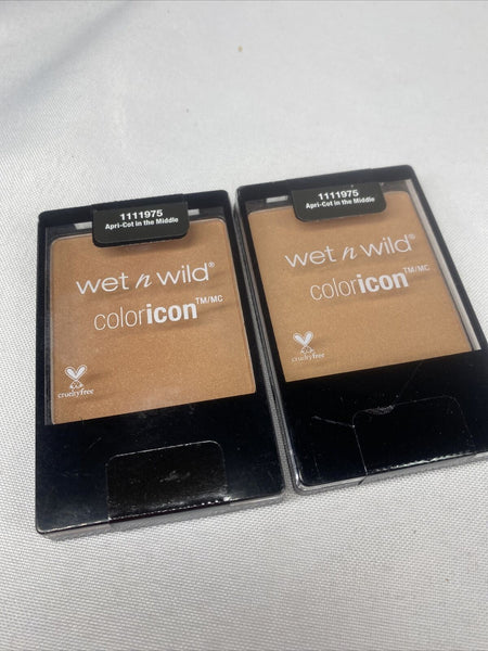 (2) Wet n Wild ColorIcon Blush #1111975 April - Cot in the Middle Shimmer Peach