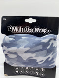 HER Multi Use Bandeau Headband Scarf Scrunchie Hair Ponytail Camo Grey