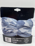 HER Multi Use Bandeau Headband Scarf Scrunchie Hair Ponytail Camo Grey