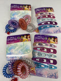 (4) Scunci Disney Princess Hair Snap Clips 2x 10pcs 2x 5 Spirals Pony Tail