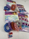 (4) Scunci Disney Princess Hair Snap Clips 2x 10pcs 2x 5 Spirals Pony Tail