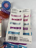 (4) Scunci Disney Princess Hair Snap Clips 2x 10pcs 2x 5 Spirals Pony Tail