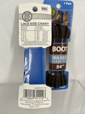 (2) Shoe Gear Waxed 54 In. Round Boot Laces 311-14 Brown Black Heavy Duty Grip￼