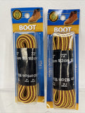 (2) Shoe Gear Heavy Duty Round Boot Laces Work Shoes 72” Yellow Brown #30￼